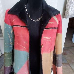 Patchwork Suede coat
